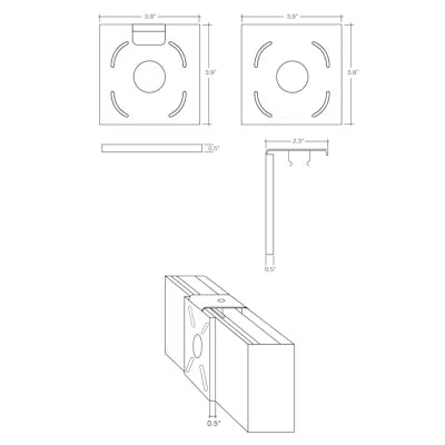 Envision ALIN-WM-WH Wall Mount Kit for ALIN2 - White