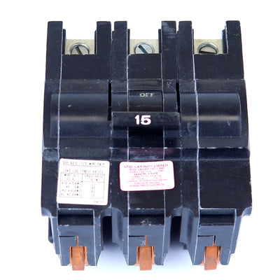 (USED) Federal Pacific NA315 3-Pole 15-Amp Circuit Breaker