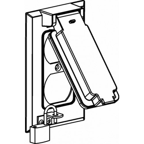 Orbit 1C-DV-W 1-Gang Weatherproof Device Cover 1 Duplex Vertical Device Mount - White