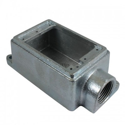 Orbit 1MFS-75 1-Gang Cast Device Boxes Dead End 2" Deep, Malleable Iron 3/4"