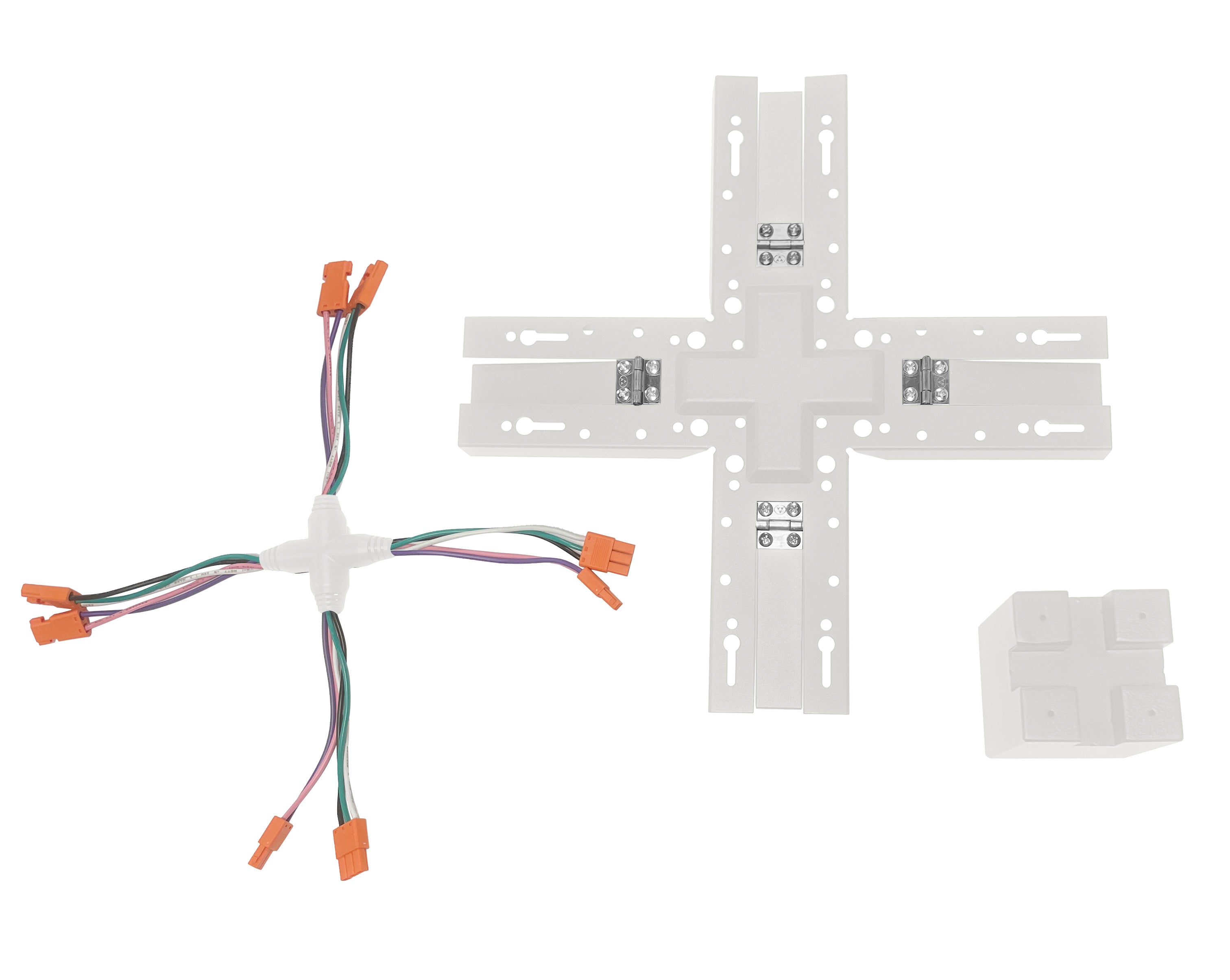 Malibu Linking Brackets for LightStream™ 2/4/8 ft. Suspended LED Linear Light - I, L, T, X Shapes, Black/White Finish