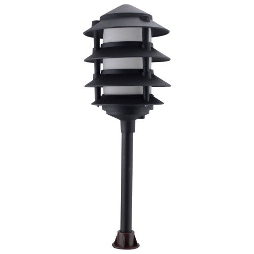 Orbit 2040-F-BR 4 Tier Low Voltage Frosted Pagoda Light - Bronze