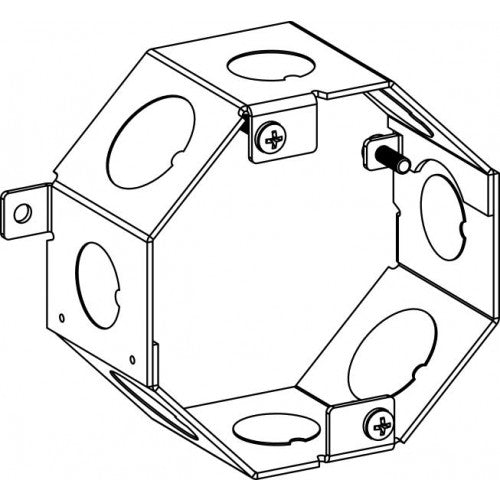 Orbit 2CB 4" Octagonal Concrete Box 2" Deep - Galvanized