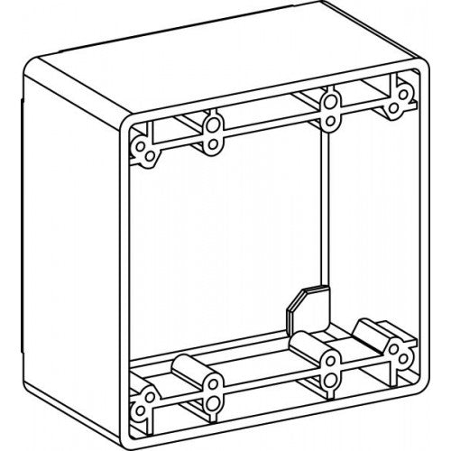 Orbit 2PB-W 2-Gang Weatherproof Modifiable Plastic Box With Lock Nuts - White