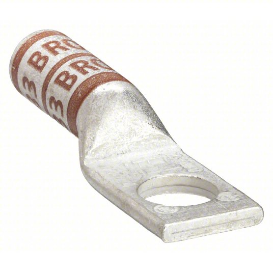 Malibu #2 AWG Copper Compression Lug – Long Barrel, 3/8" Stud, One-Hole, UL Listed