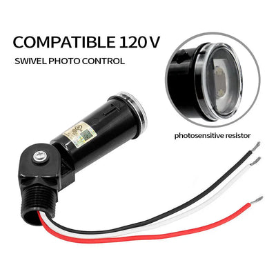 Photocell with Gimbal, 120VAC, 50/60Hz, Raintight