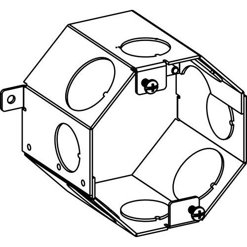 Orbit 3CB-75/100 Concrete Box 3" Deep, 3/4" & 1" K.O.S - Galvanized