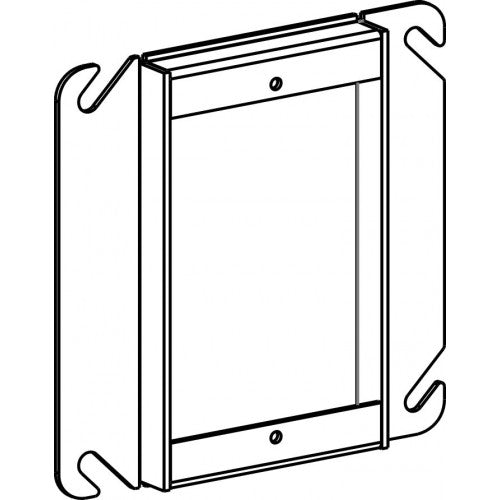 Orbit 41150T 4" Square 1-Gang 1-1/2" Raised Steel Device Ring Tile - Galvanized