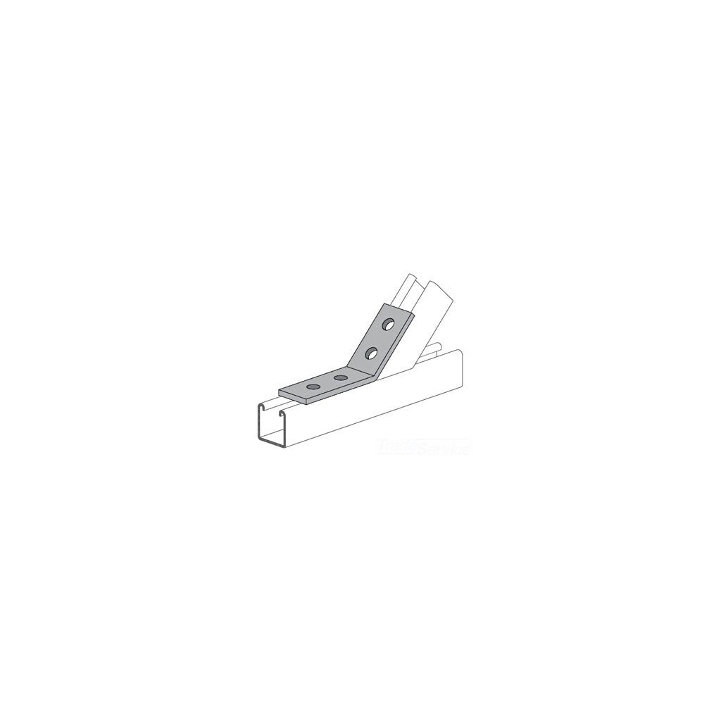 Power-Strut PS-781-45-DEG-EG Steel Angular Fitting - 25 Pack