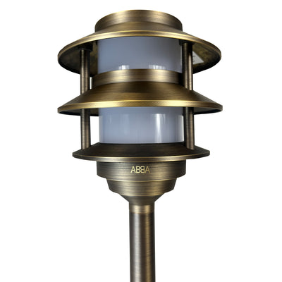 ABBA PLB22 LED 3-Tier Brass Pagoda Light