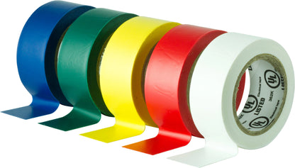 3/4" x 60 ft Electrical Vinyl Tape, Multiple Colors