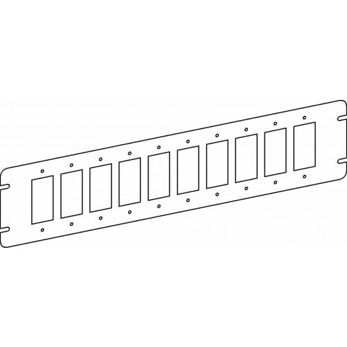 Orbit 4M10-GFI Flat, 10-Gang Switch Box Decorative Or GFCI Device Cover - Galvanized