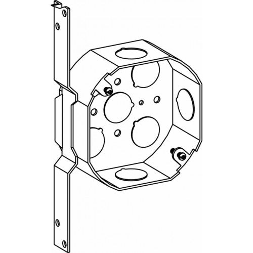 Orbit 4RB-50-FB 4" Octagon Steel Box With Bracket MKO