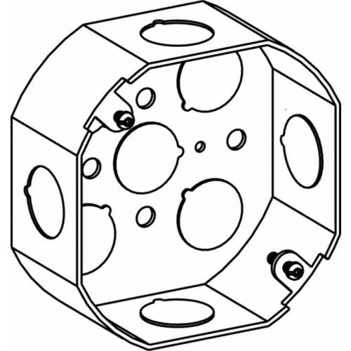 Orbit 4RB-50 4" Octagon Steel Box 1-1/2" Deep 1/2"