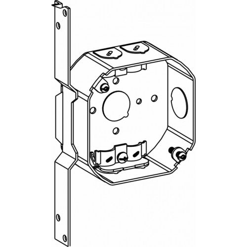 Orbit 4RB-NM-FB 4" Octagon Steel NM Box 1-1/2" With FB Bracket