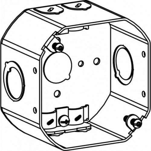 Orbit 4RDB-NM 4" Octagon Steel NM Box 2-1/8" Deep