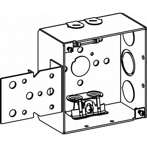 Orbit 4SDB-MC-B 4" Square MC Box 2-1/8" Deep With " B" Bracket - Galvanized
