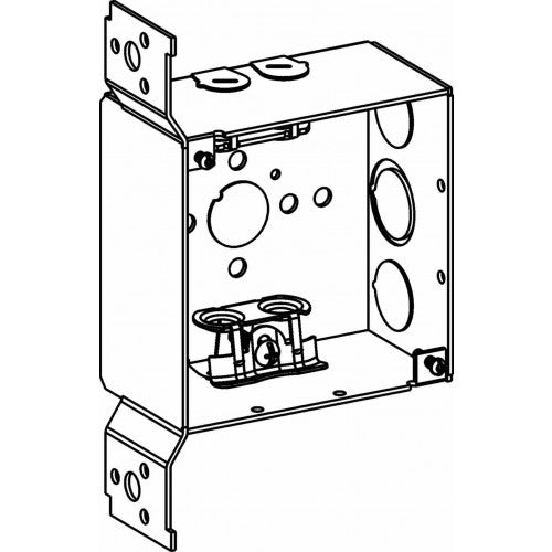 Orbit 4SDB-MC-FB 4" Square MC Box 2-1/8" Deep With Bracket - Galvanized