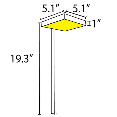 ABBA LED Square Solid Brass Path Light