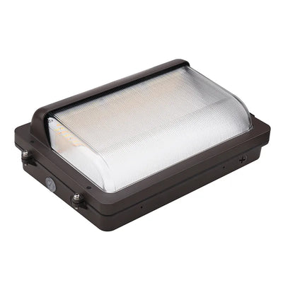 Westgate 40W/80W Flat Wall Pack With Photocell, Glass Lens, & Vandal Screws