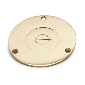 Lew Electric 524 4 Brass Cover for Single Receptacle