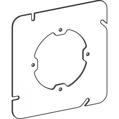 Orbit 53000X 5 Square Flat Steel Plaster Ring, Dual Direction - Galvanized