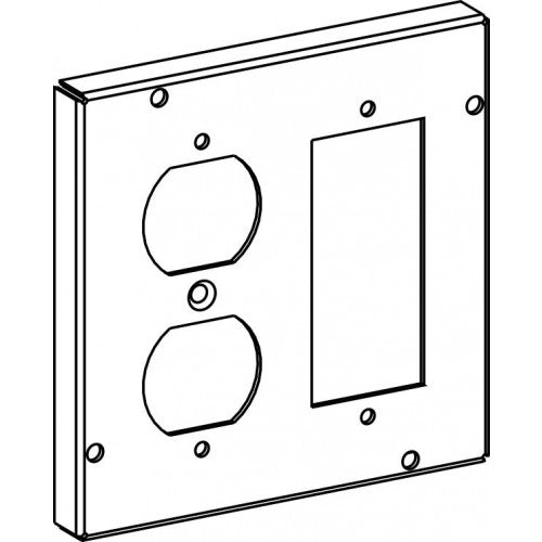 Orbit 5524 5 Square Duplex Receptacle / GFCI Or Decorative Switch Industrial Cover - Galvanized