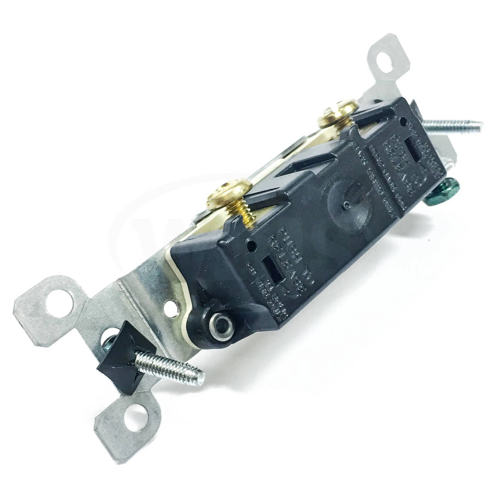 Leviton 1451-2I 15 Amp Single-Pole Toggle Switch, Grounding, Ivory- 10 Pack