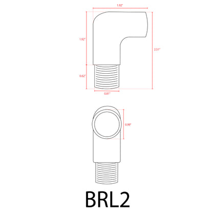 ABBA BRL2 Brass 90 Degree Coupling