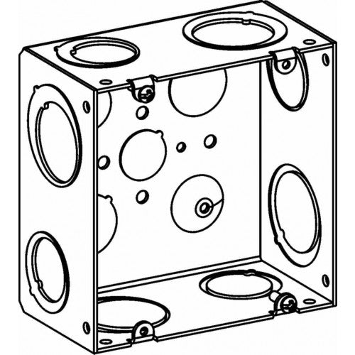 Orbit 5SLB-2MKO 5 Square Box 2-1/2" Deep 1" &1-1/4" MKO - Galvanized