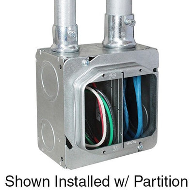 Orbit 5SLB-2MKO 5 Square Box 2-1/2" Deep 1" &1-1/4" MKO - Galvanized