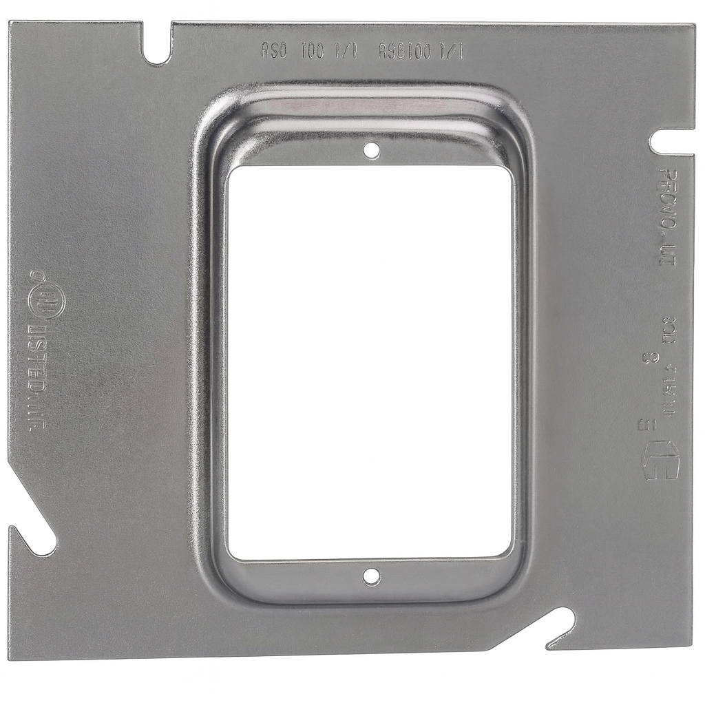 ⅝” Raised 5” Square (5S) 1-Gang Mud Ring