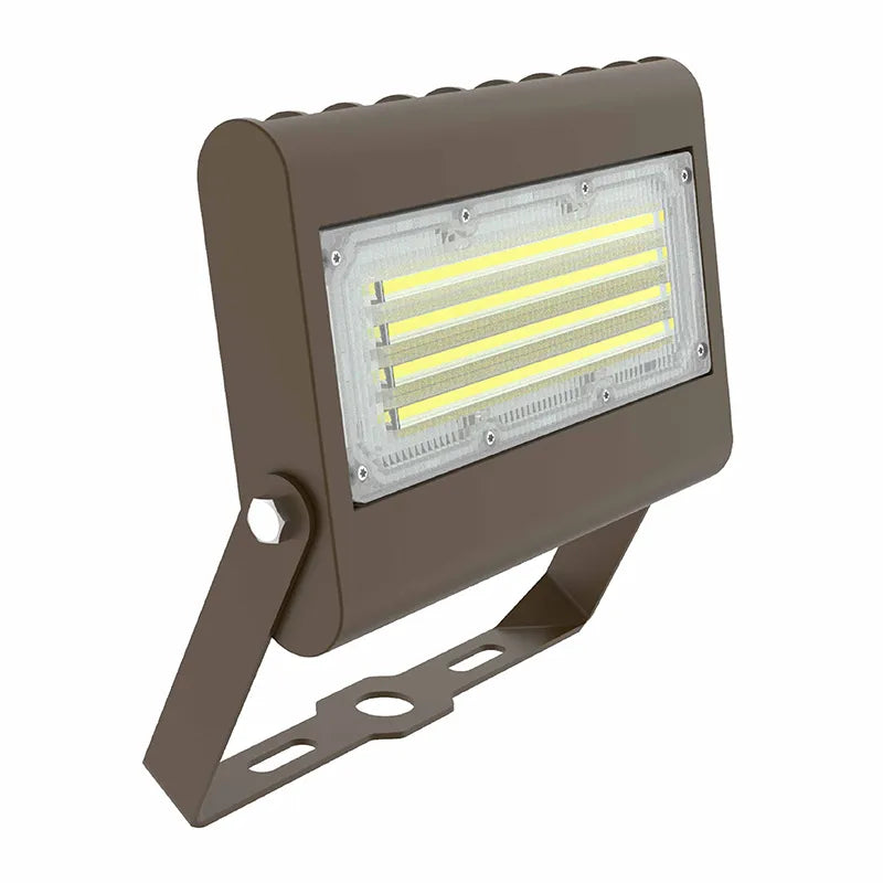 Westgate 50W Power Adjustable LED Flood Light with Trunnion 120-277V - Dark Bronze, UL Listed