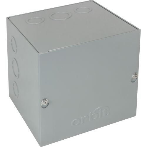 Orbit 664 Indoor NEMA Type 1 Screw Cover Enclosure With K.O. 6" X 6" X 4" - Gray