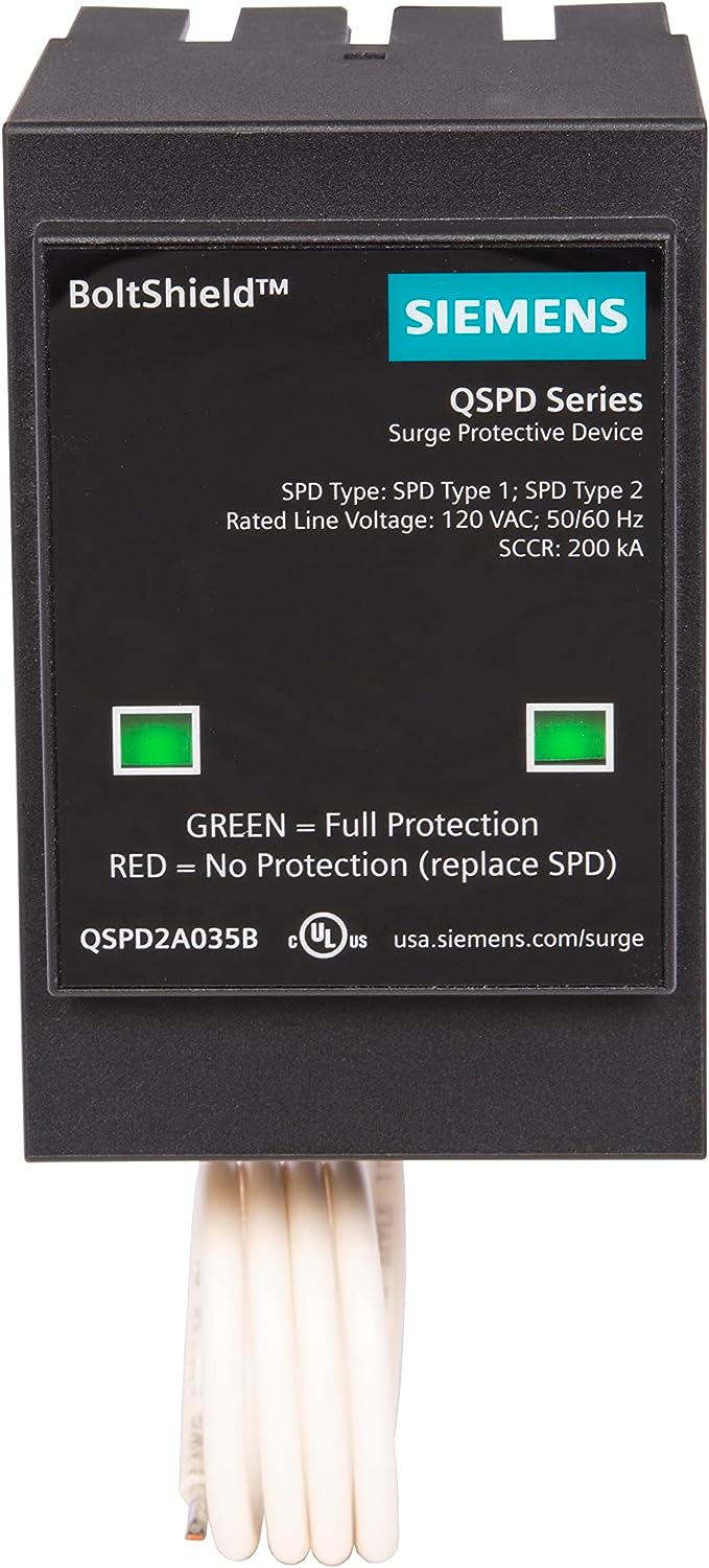 Dispositivo protector contra sobretensiones de 3 cables, monofásico, 120/240 V, Siemens QSPD2A035B