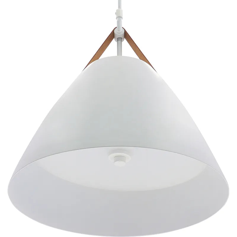 Westgate 25W, 3500K, LCFN-MCT5-WH-25W-35K, 14" Nordic Design Pendant with Leather Strap - 5-CCT - White