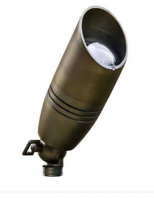 Dabmar Lighting LV235-WBS Brass Directional Spot Light with Hood in Weather Brass Finish