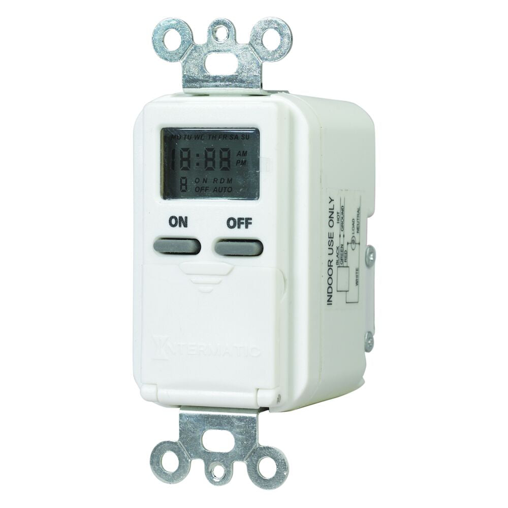 Intermatic EI500WC 7-Day Standard Programmable Timer, 125 VAC, 15A, White