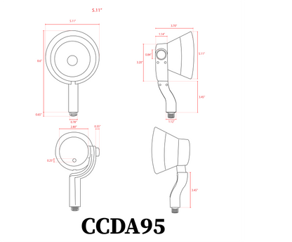 ABBA CCDA95 12W 3-CCT Built-In LED Spot Light