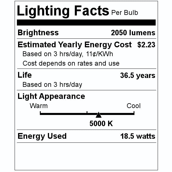 Green Creative 18.5W 5000K E26 A21 LED Bulb - Super Bright, 2050 Lumens (6 Pack)