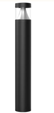 Westgate BOL-42-R-C-C-MCTP-BK Bollard 42in Round Flat Top Louver Clear Lens Adj. 12-22w 30/40/50k - Black