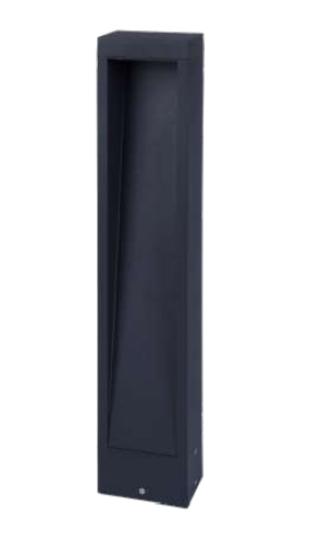 Westgate 32in Rectangular Path Bollard, 10W, 3000K, Led Outdoor Light - Black