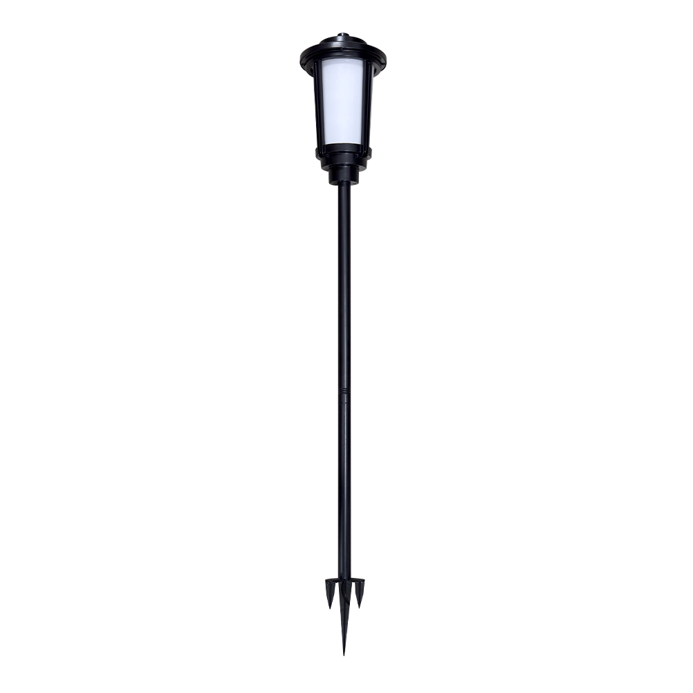 ABBA Lighting CDPA76 Integrated Tall Aluminum Path Light, 1.7W LED, 2700K Warm White, 160 Lumens, 12V AC/DC, IP65 - Black Finish