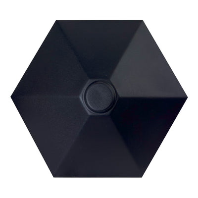 ABBA Lighting CDPA78 Hexagon Umbrella Aluminum Path Light, 3W LED, 5CCT Selectable, 150 Lumens, 12V AC/DC, IP65 - Black Finish