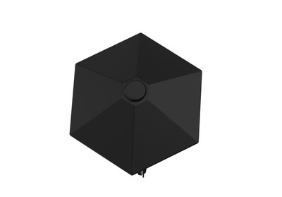 ABBA Lighting CDPA78 Hexagon Umbrella Aluminum Path Light, 3W LED, 5CCT Selectable, 150 Lumens, 12V AC/DC, IP65 - Black Finish