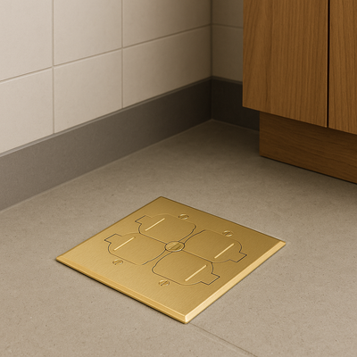 Malibu Atlas™ RFB-2 Two-Gang Recessed Floor Box with 20-Amp Duplex Receptacle – Multiple Finishes