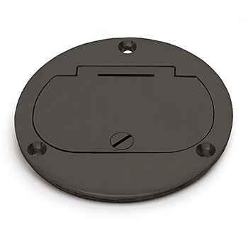 Lew Electric DFB-1-DB 4 Round Flip Lid Cover Plate Dark Bronze