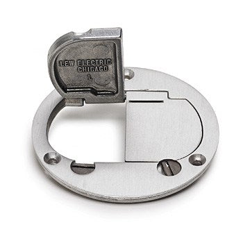 Lew Electric DFB-LR-A 4 Round Dual Flip Lid Cover Aluminum