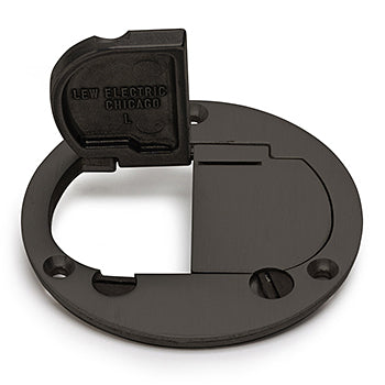 Lew Electric DFB-LR-DB 4 Round Dual Flip Lid Cover Dark Bronze