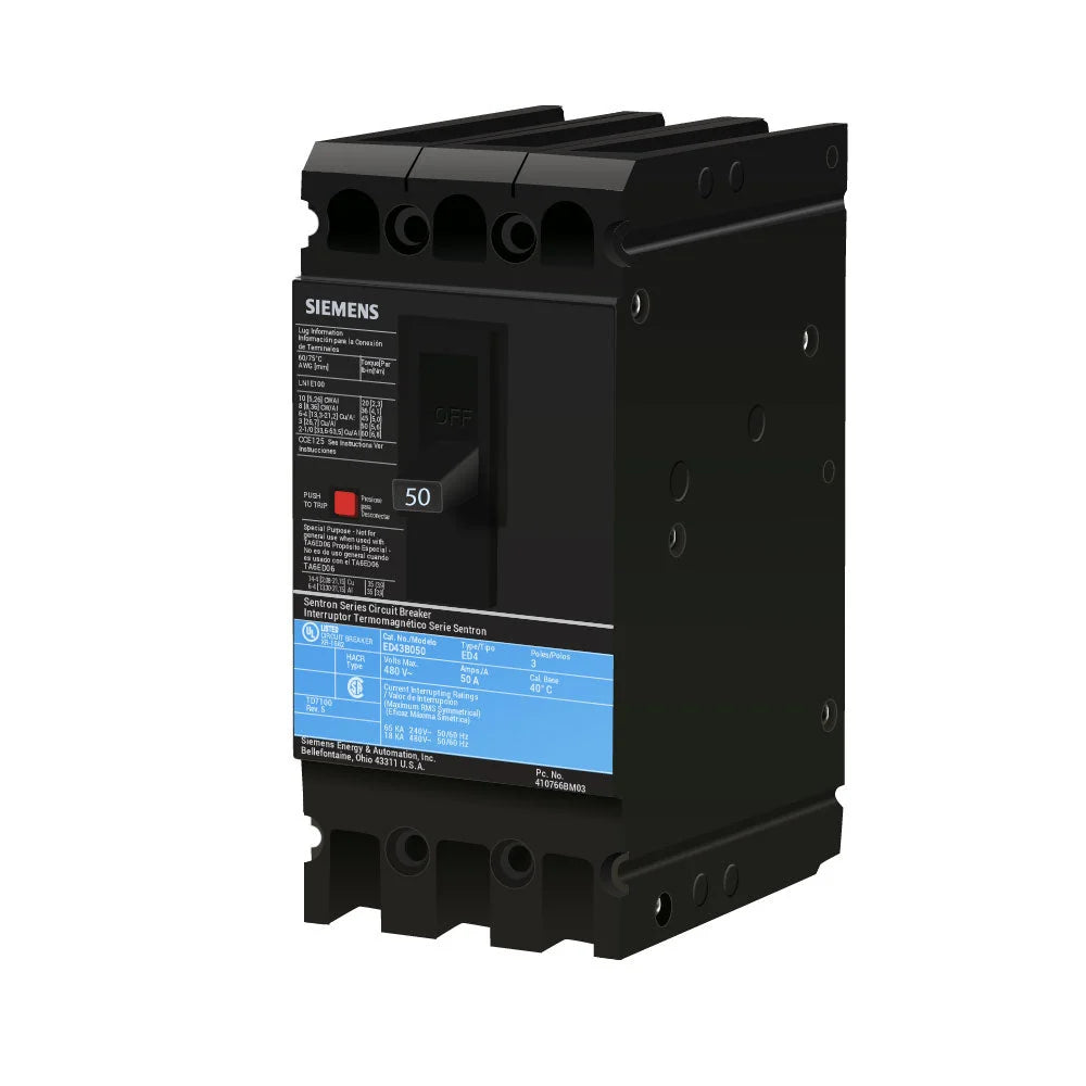 Siemens ED43B050 50-Amp 3-Pole ED Circuit Breaker